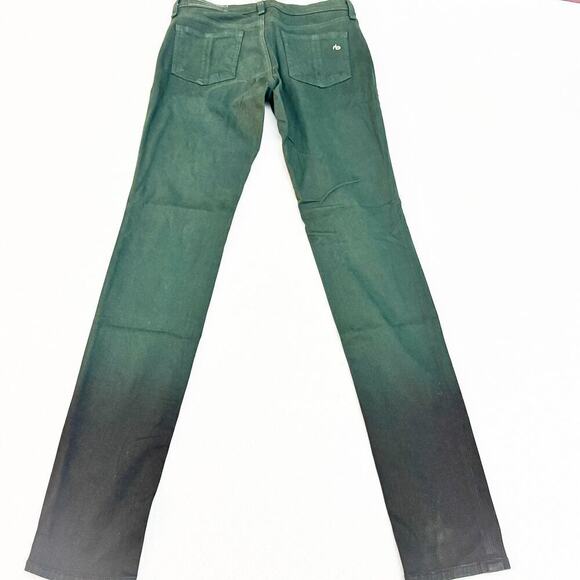 Rag & Bone Legging Green Denim Ombre Jeans Size 27 - Picture 3 of 9